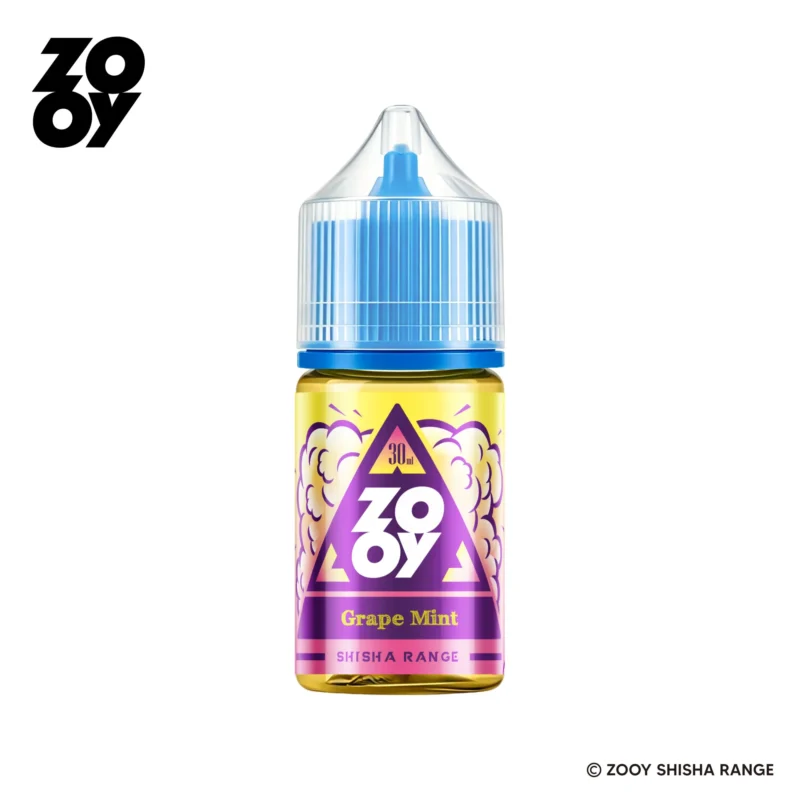 ZOOY Shisha Range 30ml Vape E-Liquid Grape Mint Flavor Disposable Vape - VapeMaison