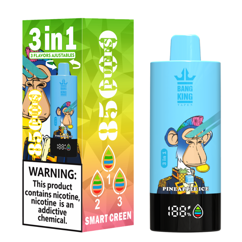 Bang King 85000 Puffs sabor double apple pineapple ice fruity fusion