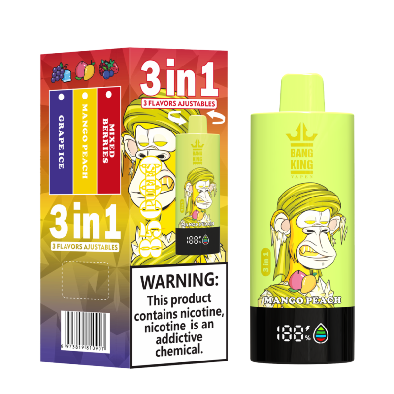 Bang King 85000 Puffs sabor mixed berries mango peach grape ice