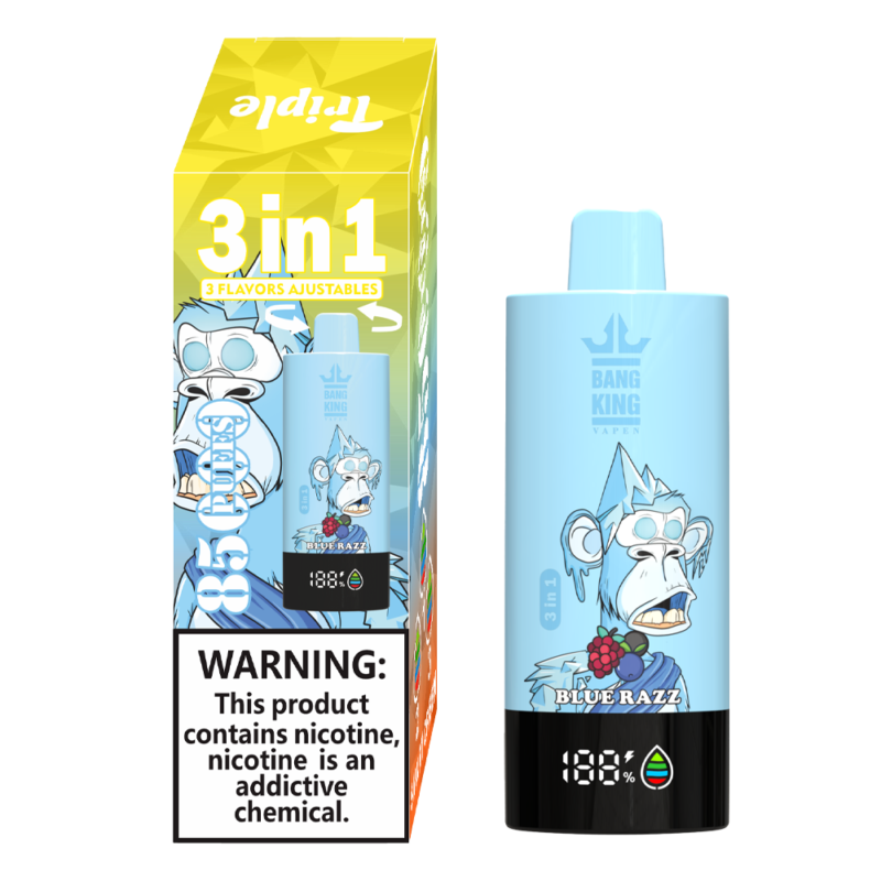 Bang King 85000 Puffs sabor pineapple coconut blue razz strawberry b