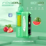 Foger GT 30000 Puffs Switch Pro Kit disposable vape in the Strawberry Watermelon flavor with a smart screen display and visible e-liquid tank.