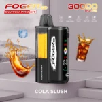 Foger GT 30000 Switch Pro Kit disposable vape in Cola Slush flavor with a visible 15ml liquid tank and smart display.