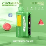 Foger GT Switch Pro Kit disposable vape in Watermelon Ice flavor with a 30,000 puff capacity and smart display.