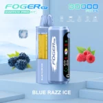 Foger GT Switch Pro Kit disposable vape in Blue Razz Ice flavor with smart display and visible tank.